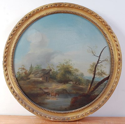 Lot 1134 - 19th century English school - Pastoral scene...