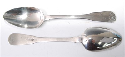 Lot 1181 - A set of eight late Georgian silver...