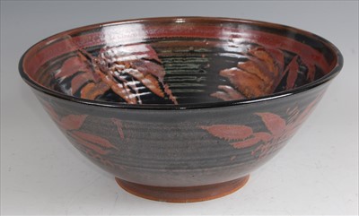 Lot 42 - A large contemporary studio pottery circular...