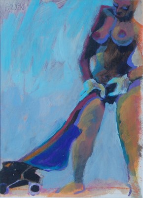 Lot 321 - Golden - Nude Cleaner, oil on paper, signed...