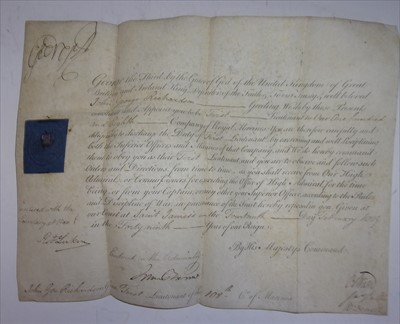 Lot 1049 - Vellum Document: George III appointment of...