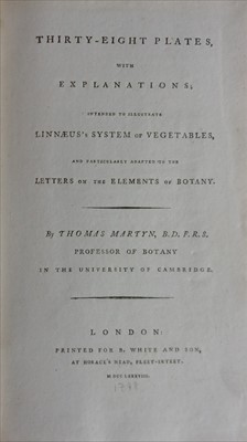 Lot 1052 - MARTYN, Thomas. Thirty–Eight Plates With...