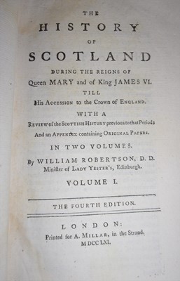 Lot 1058 - ROBERTSON, William. The History of Scotland...