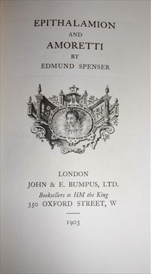 Lot 1059 - SPENSER, Edmund. Epithalamion and Amoretti....