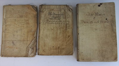 Lot 1061 - Five substantial vellum bound ledgers...
