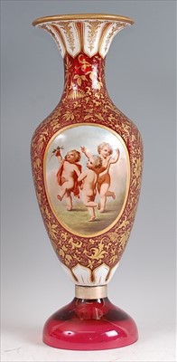 Lot 1135 - A 19th century Bohemian cranberry glass...