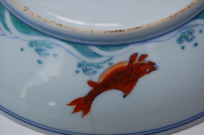Lot 1338 - A pair of 18th century Chinese famille verte...