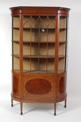 Lot 1140 - An Edwardian mahogany and inlaid breakfront...