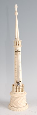 Lot 1293 - Bate of London - a Victorian carved ivory...