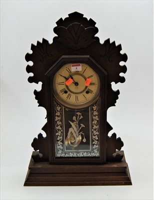 Lot 4 - A late 19th century American walnut cased...