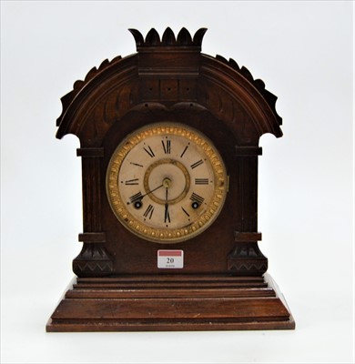 Lot 20 - A late 19th century American walnut cased...