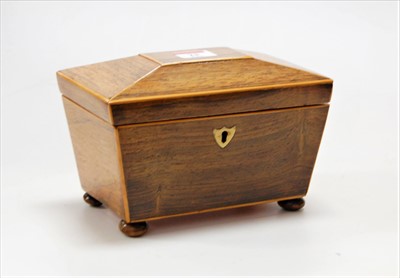 Lot 23 - An early Victorian rosewood and boxwood strung...