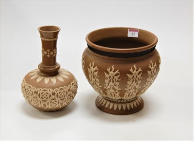Lot 42 - A Victorian Doulton Lambeth silicone ware...