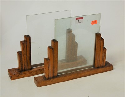 Lot 81 - A pair of Art Deco oak photograph frames,...