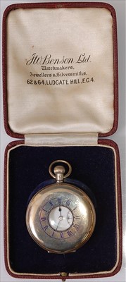 Lot 429 - A JW Benson gent's silver cased half hunter...