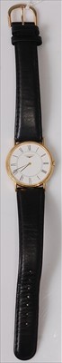 Lot 432 - A gent's Longines gold plated quartz...