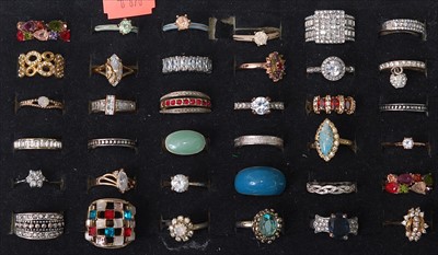 Lot 450 - A quantity of paste set principally gilt metal...