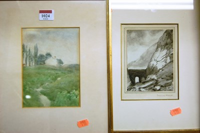 Lot 1113 - Thomas Munro - landscape scene, sepia...