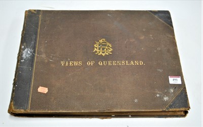 Lot 491 - An early 20th century leather bound album, the...