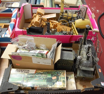 Lot 545 - Two boxes containing a collection of model...
