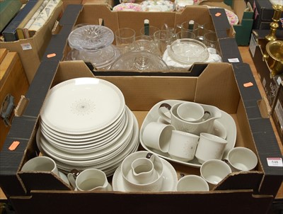 Lot 548 - Two boxes containing a collection of glassware...