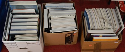 Lot 552 - Three boxes containing a collection of auction...