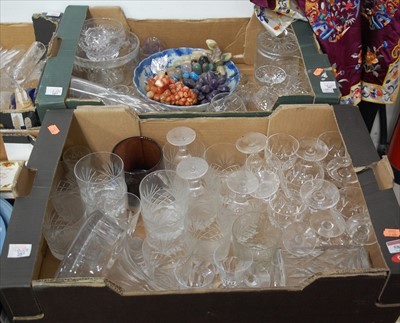 Lot 581 - Four boxes containing of glassware and...