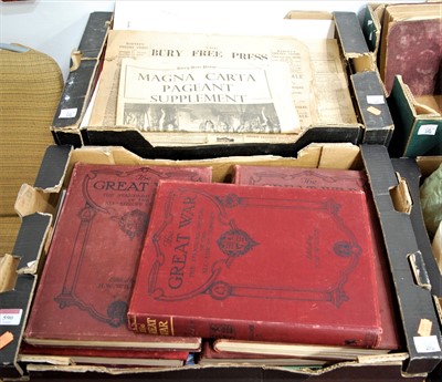 Lot 590 - Three boxes containing a collection of books...