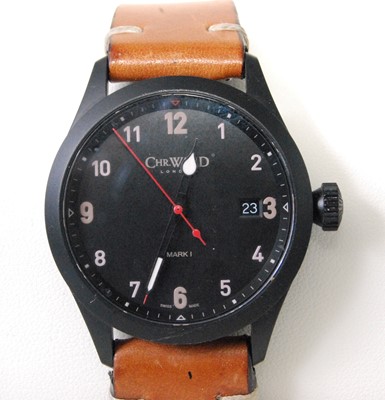 Lot 2010 - A Christopher Ward black ceramic on...