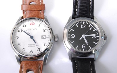 Lot 2062 - A gent's Seiko Presage steel cased automatic...
