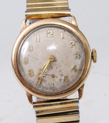Lot 2125 - A gent's vintage Crusader 9ct gold cased...