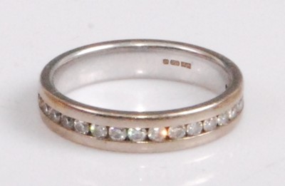 Lot 2115 - A contemporary 18ct white gold and diamond set...