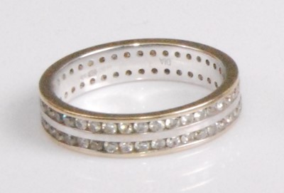 Lot 2181 - A contemporary 18ct yellow and white gold...