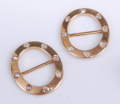 Lot 2088 - A pair of Victorian miniature yellow metal and...