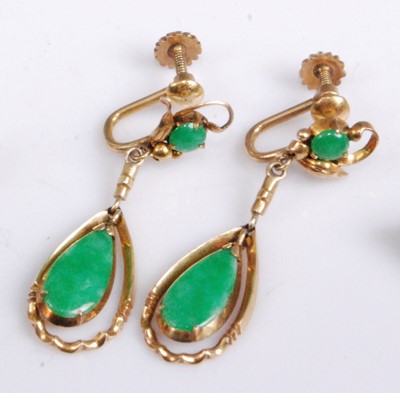 Lot 2175 - A pair of early 20th century yellow metal and...