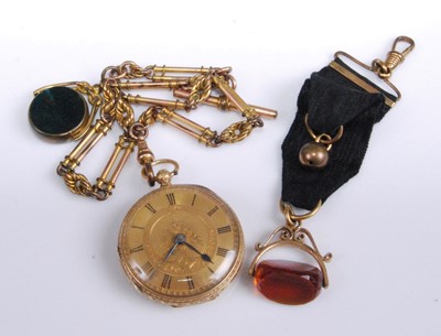Lot 2170 - An Edwardian 18ct gold cased open face pocket...