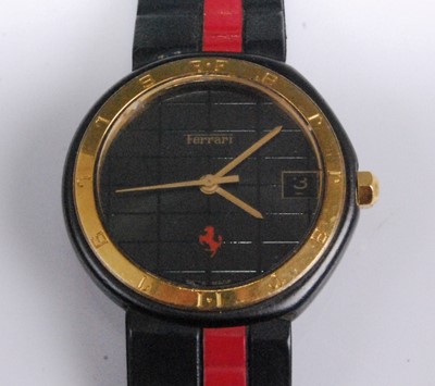 Lot 2225 - A Ferrari steel and gold plated quartz...