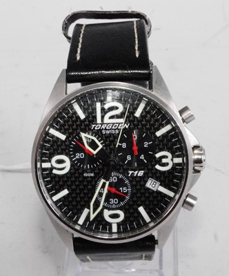 Lot 2226 - A gents Torgoen steel cased quartz chronograph...