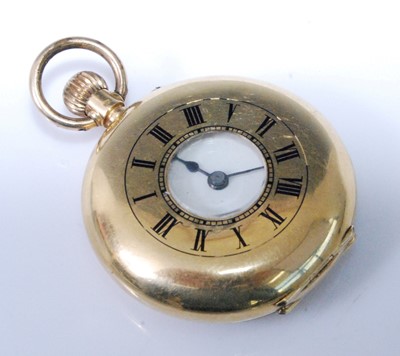 Lot 2171 - A continental lady's 18ct gold cased half...
