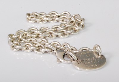 Lot 2253 - A Tiffany & Co sterling silver chain link...