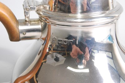 Lot 1094 - An Edwardian silver bachelors coffee pot,...