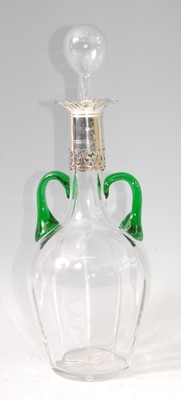 Lot 1087 - A late Victorian glass mallet decanter and...