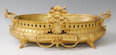 Lot 1334 - A 19th century gilt bronze jardiniere, of...