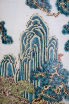 Lot 1348 - A large Chinese famille rose 'deer' vase, of...