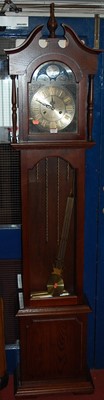 Lot 1127 - A contemporary Lincoln oak 31-day longcase...