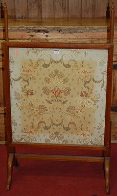 Lot 1132 - An Edwardian mahogany and floral silk...