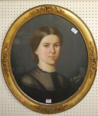 Lot 1135 - Mid-19th English school - Portrait of a young...