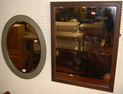 Lot 1136 - An early 20th century hammered pewter framed...