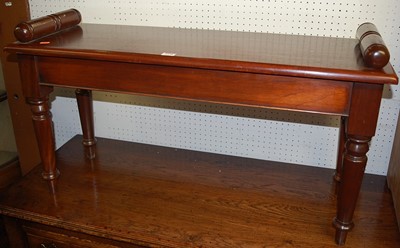 Lot 1138 - A Victorian style mahogany twin window seat,...