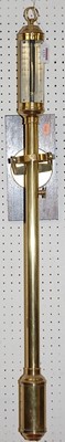 Lot 1151 - A contemporary brass gimbaled ships stick...